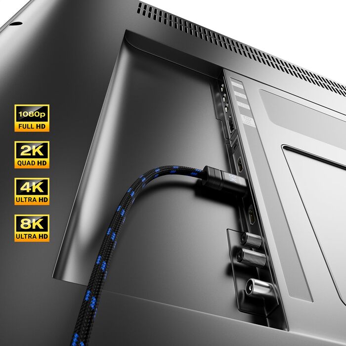 HDMI 2.1b кабель DeleyCON 1.5м (8K, 48G) – сертифікований, 8K@60Hz, 4K@120Hz, eARC, HDCP 2.3, DTS:X, Dolby Atmos, для TV, PS5, Xbox, Soundbar, Monitor, Gaming