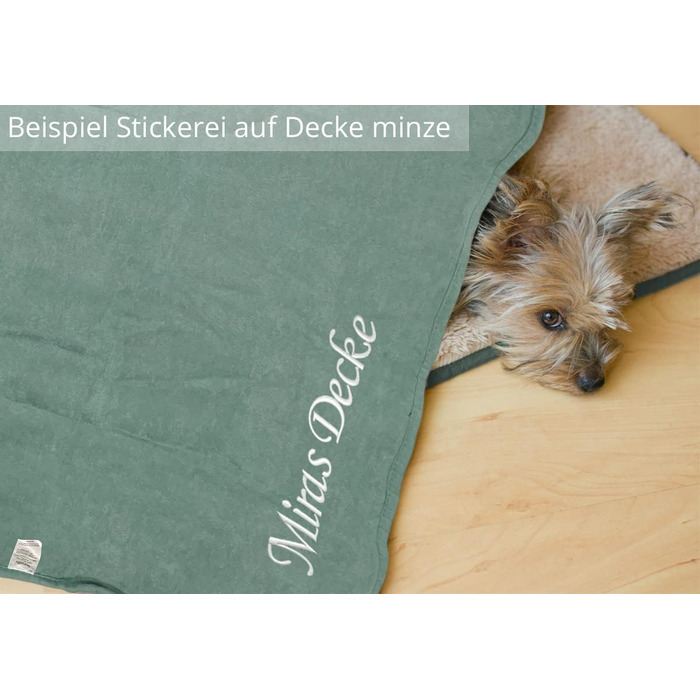 Декоративний плед для собак та котів з вишивкою імені, персоналізований, 4 кольори, м'який, двосторонній, з тедді-фактурою (сірий)