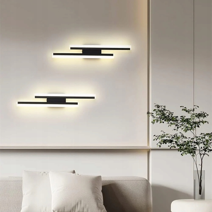 Настінний світильник Tealight чорний, інтегроване LED-джерело 16 Вт