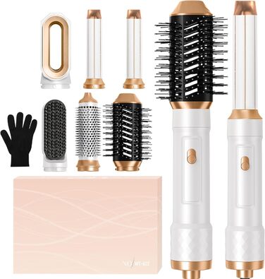 Набір для укладки волосся Pro Hairstyler 6 в 1: фен-щітка, локони, об'єм, сушка, випрямлення | Atopskins | 1000W