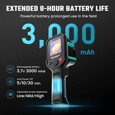 MiLESEEY TR10 Портативна тепловізійна камера - 192x192, -20°C до 550°C, 8 годин роботи, інфрачервона камера