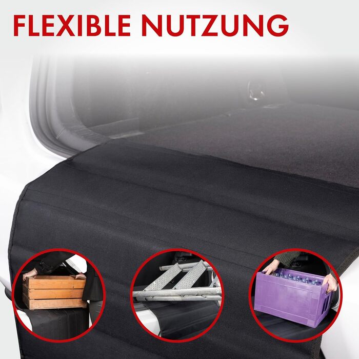 Захист вантажного простору Walser, універсальний захист бампера для собак, захист багажника для собак, килимок для багажника, захист країв багажника, килимок для захисту бампера для собак 80x64 см чорний