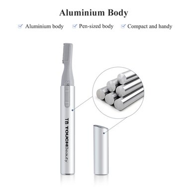 Електричний тример для брів TOUCHBeauty AG-815B (срібний) - прецизійний коректор з гребенем