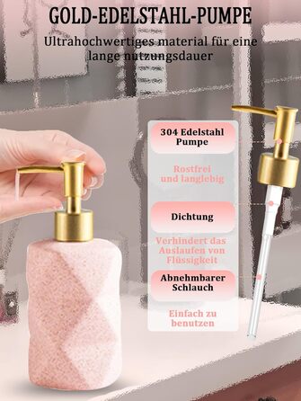 Набір для ванної кімнати 4 предмети, кераміка, рожевий: дозатор для мила, мильничка, стакан для зубних щіток, підставка для зубних щіток - декор для ванної