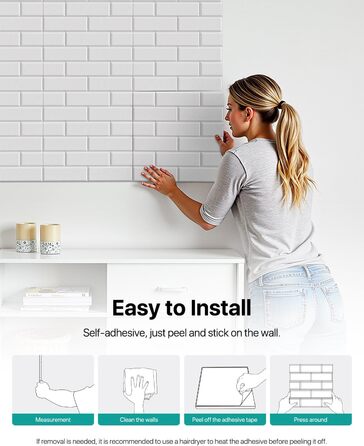 Самоклеючі акустичні панелі для звукоізоляції стін, шумопоглищаючі плити типу «цегла» високої щільності для декору та звукозахисту, 30x30x0.9 см (чорний/білий, 18 шт)