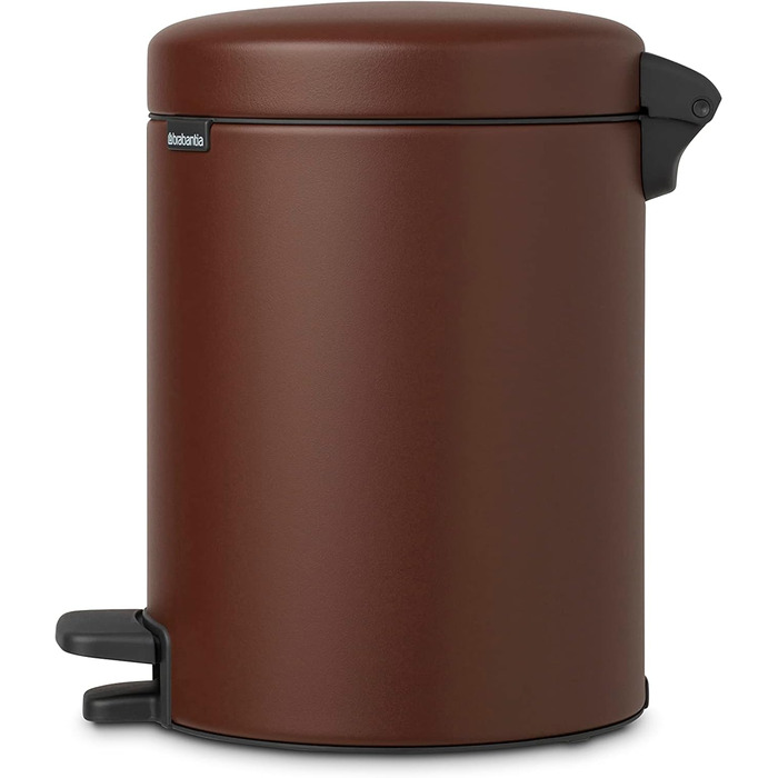 Відро для сміття Brabantia NewIcon 30L з м'яким закриттям, педальним механізмом та знімним внутрішнім відром (29 x 38 x 68 см, коричневе)