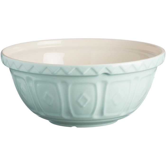 Mason Cash Stoneware Mixing Bowl 24 cm, Light Blue, 2 L, Dough Bowl for Bread Dough, Cake Dough or Pizza Dough, made of high-quality, chip-resistant stoneware, large dough bowl