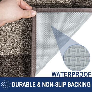 Привідільний килимок FCSDETAIL 60 x 90 см, вологопоглинаючий та антиковзаючий килим для вхідних дверей, прихована підкладка для бруду, що миється, для дому та собак