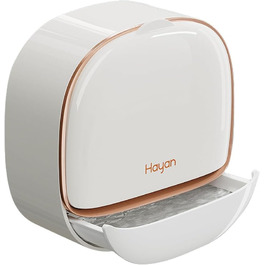 Настінний диспенсер для мила з кришкою-відкидним механізмом, піддон для стікання води, водонепроникний мильниця без свердління, самоклеюча мильниця для ванної, кухні, душу, школи, спортзали (білий)