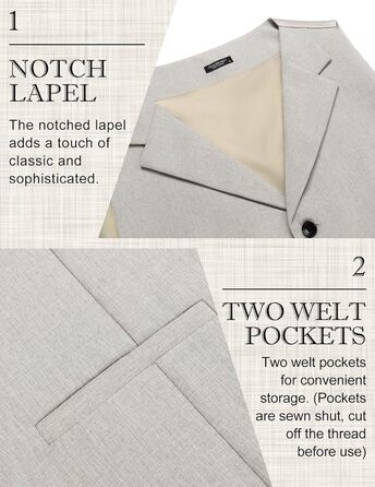 Жилет чоловічий COOFANDY, підходить до різних комірців, повсякденний, кольору пастельного сірого (S)