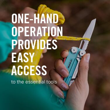 Leatherman Signal Multi-Tool - 19 Tools for Camping, Survival & Outdoor Activities - Light Blue with Nylon Sheath