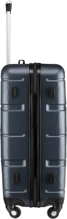 Набір валіз Zelsius з 3 предметів, антрацит: твердий корпус ABS, кодовий замок, подвійні колеса, ручна поклажа та великі валізи, комплект дорожніх валіз