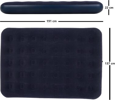 Надувний матрац Aventli для кемпінгу та дому - 191x137x22 см, на 1-2 особи