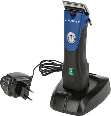 Машинка для стрижки собак та коней Aesculap Favorita CLi акумуляторна з набором гребінців | Професійна ергономічна машинка для собак | LED-дисплей | Машинка для стрижки тварин (Блакитна)