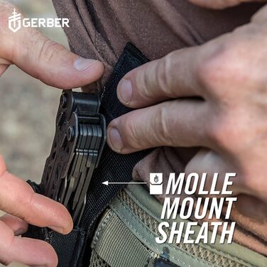 Gerber Multi-Tool with Nylon Sheath and 17 Functions, Truss Multi-Tool, Black, 30-001780