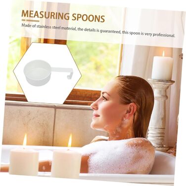 Cabilock 4 Sets Stainless Steel Measuring Spoons Gadgets Sifter Labels Kitchen Machine Cookware Measuring Cups Spoons For Coffee Powder Measuring Spoons For Stainless Steel White 4 Pieces * 4