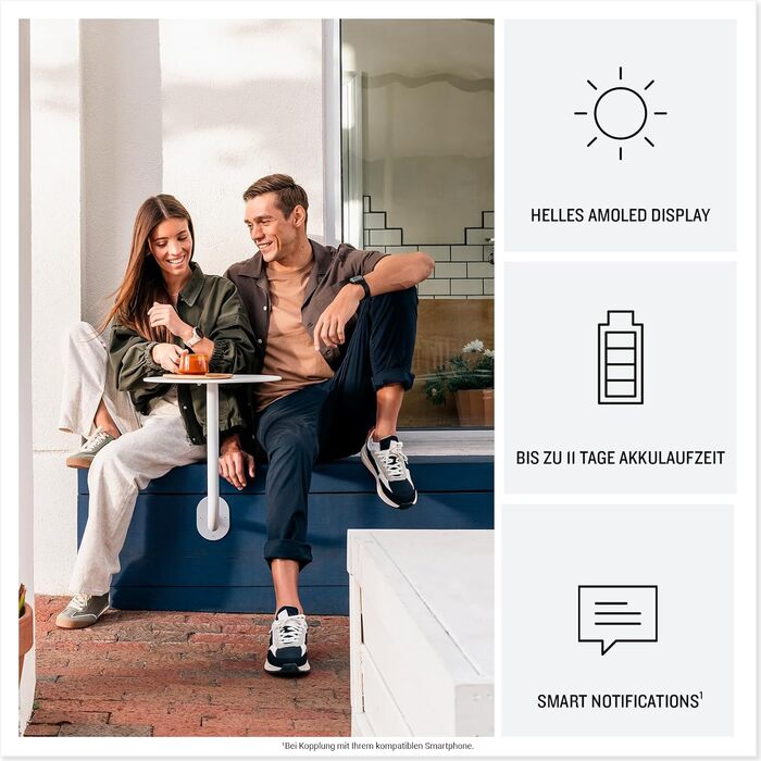 Розумний годинник Garmin vívoactive 6 42mm - фітнес-трекер з AMOLED-дисплеєм, до 11 днів роботи від акумулятора, 80+ спортивних функцій, моніторинг здоров'я, сповіщення та Garmin Pay (чорний/сірий)