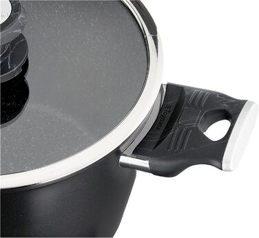 Набір каструль Tognana Sphera, алюміній, нержавіюча сталь, скло, чорний