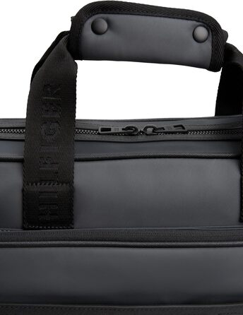 Сумка для ноутбука Tommy Hilfiger Repreve з ременем для візка, чорна (Black/Dark Grey)