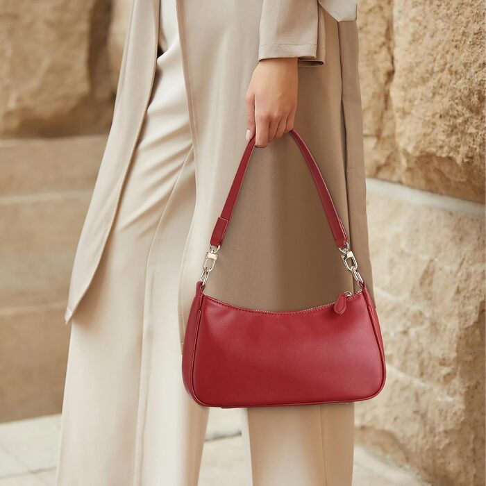 Сумка жіноча WantGor Clutch Tote червона: кросбоді, міні-хобо, екошкіра, ретро