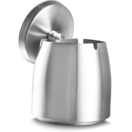 Попільничка для вулиці з кришкою - герметична, вітростійка, підлогова попільничка для вулиці та дому - попільничка з нержавіючої сталі для сигарет (срібна)