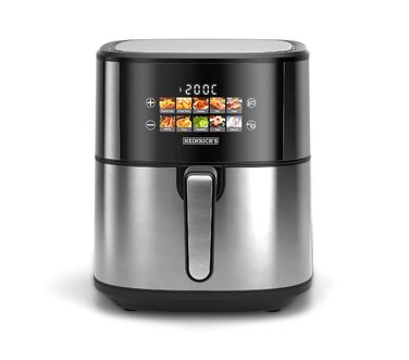 Фритюрниця Heißluftfritteuse HEINRICHS 9л XXL, 10 в 1, з LED дисплеєм, сенсорним керуванням, без жиру, таймер, кошик для посудомийної машини, 1800 Вт