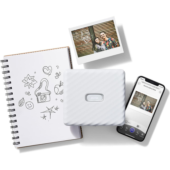 Принтер для смартфонів INSTAX LINK Wide, білий (Ash White)