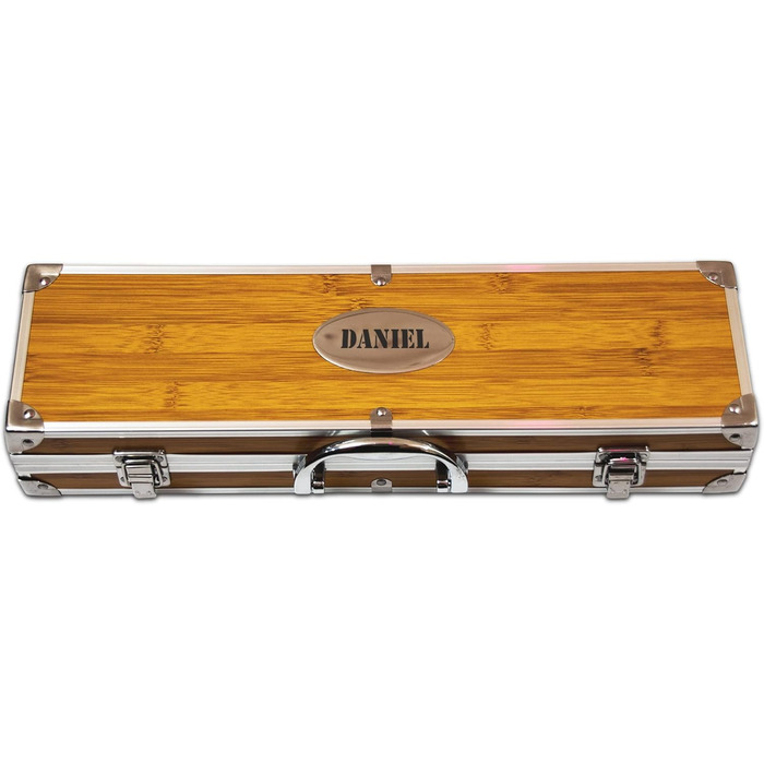 Набір для грилю BBQ з іменним гравіюванням - 3 частини - з кейсом для зберігання