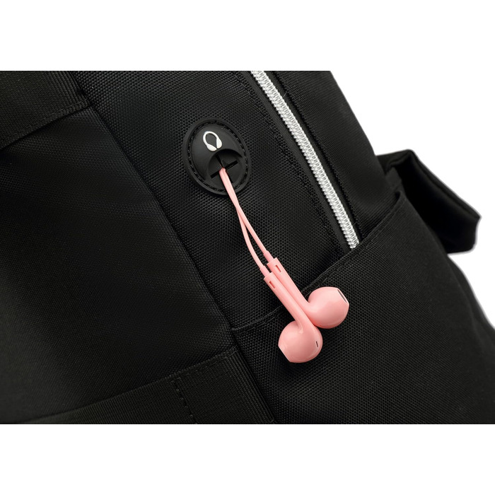 Рюкзак FUXINGYAO для жінок з відділенням для ноутбука 15,6 дюймів, антикрадійний, чорний, 23L