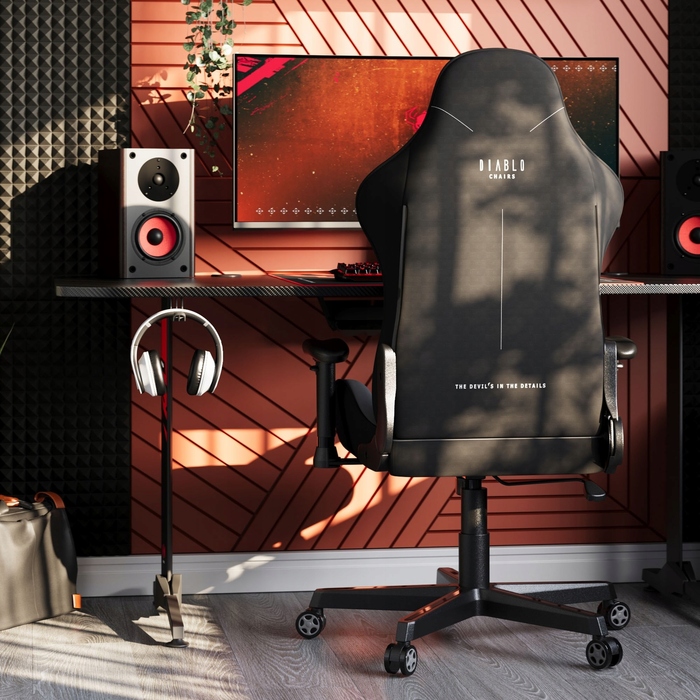 Ігрове крісло Diablo Chairs X-Starter, тканина, сіре