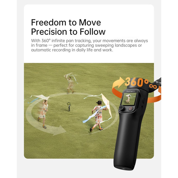 Стабілізатор Hohem iSteady V3 Ultra для смартфона: AI-трекінг, жести, пульт, екран, штатив, для зйомки Vlog та TikTok