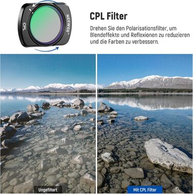 Набір фільтрів NEEWER для DJI Osmo Pocket 3: ND, PL, CPL, UV, Diffusion. Комплект для фото- та відеозйомки