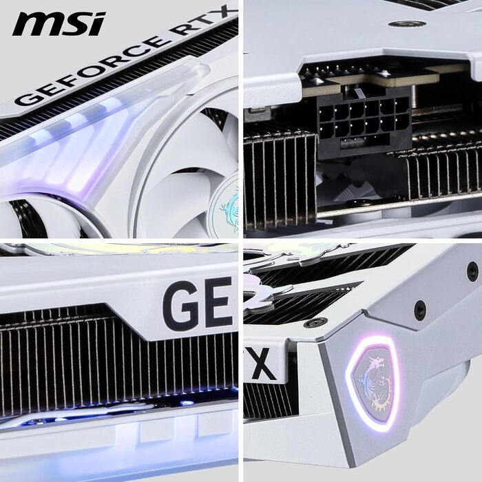 Відеокарта MSI GeForce RTX 5060 Ti Gaming Trio OC White 16GB GDDR7, PCIe 5.0, 2647 MHz