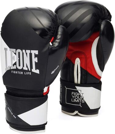 Боксерські рукавички Leone 1947 Fighter Life 12oz чорного кольору