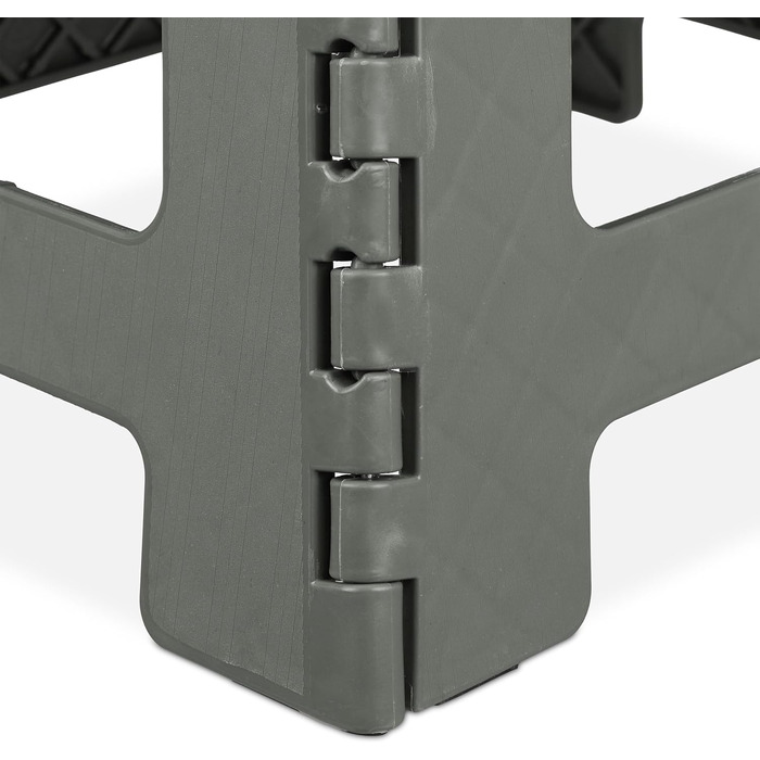 Складний табурет Relaxdays: кемпінговий, дитячий, до 150 кг, пластик, сірий/білий