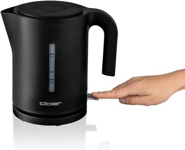 Електричний чайник Cloer 4111, 1.7 л, білий, 2200 Вт, з індикатором рівня води, захист від сухого кипіння та перегріву