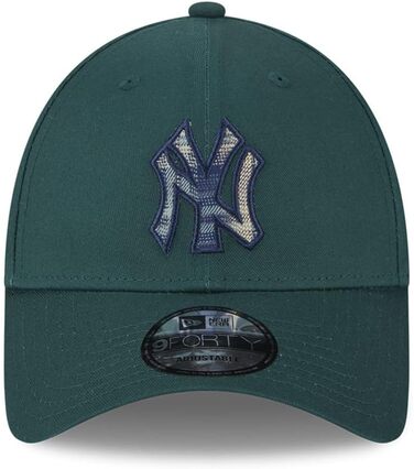 Кепка New Era 9Forty Yankees з металевою застібкою, бейсболка, кепка-трап, MLB, для чоловіків, з козирком, сезонна (весна/літо/осінь/зима), New York Yankees, зелена