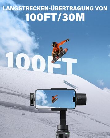 Беспроводной петличный микрофон для iPhone, iPad, Android - миниатюрный клип-микрофон с шумоподавлением, авто-подключением, функцией отключения звука и реверберацией, идеально подходит для видеоблогинга, видеосъемки, TikTok