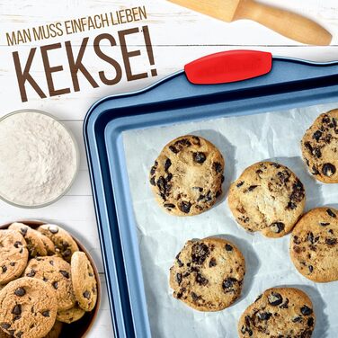 Набір форм для випічки Nutrichef 10 шт. з антипригарним покриттям – для випікання солодкого (печиво) та солодкого (піца). Набір форм з вуглецевої сталі, без PFOA та PTFE, з силіконовими ручками (круглі/квадратні сковорідки)