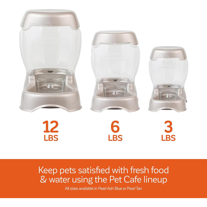 Автомат для годування домашніх тварин Petmate Pet Café, перламутровий, 3 розміри, 6 фунтів