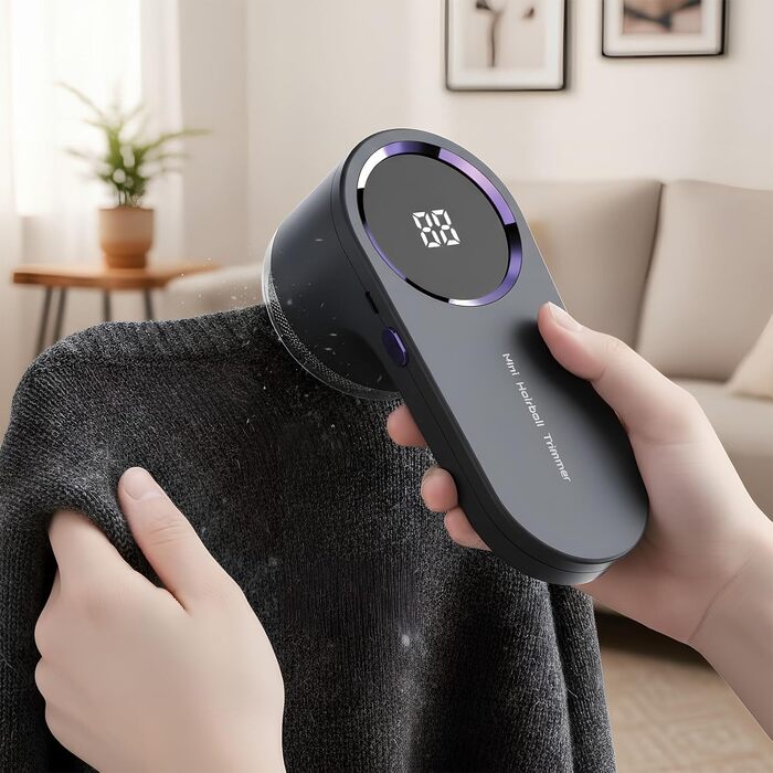 Електричний видалення ворсу 9000 об/хв бездротовий, з LCD-дисплеєм. Потужний видалення ворсу для одягу, диванів, ковдр. В комплекті захисна сітка