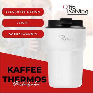 Термокружка 350 мл з кришкою, що не протікає, з нержавіючої сталі для кави, чаю та напоїв на винос