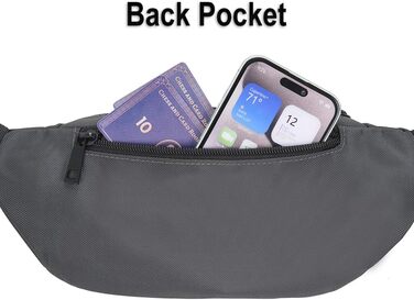 Поясна сумка на пояс для чоловіків та жінок, спортивна, для подорожей, прогулянок з собакою, на вулицю (сіра)