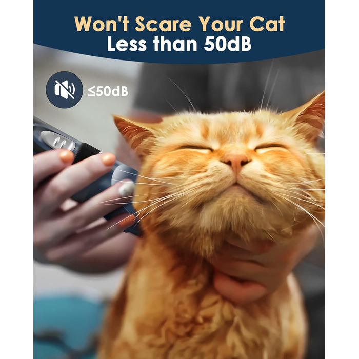 Машинка для стрижки котів та собак oneisall Leise - професійна машинка для довгошерстих котів та собак з густою шерстю (Блакитна)