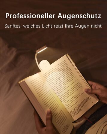 LED-лампа для читання з USB-зарядкою, 9 світлодіодів, 3 режими температури кольору, регульована яскравість, гнучкий поворот на 360°, для читання в ліжку