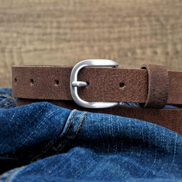 Чоловічий шкіряний ремінь Ashford Ridge 25 мм, коричневий, 90 см (загальна довжина 105 см)