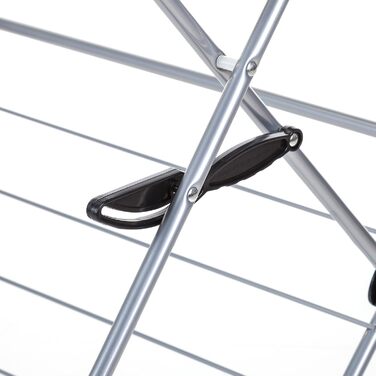 Сушарка для білизни Minky Trio Concertina Plus, 21 м сушильної площі, хром, блакитно-срібляста, для одного ліжка, 3 рівні