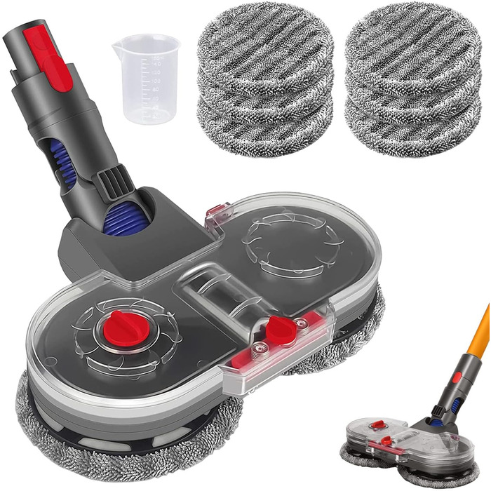 Електричний насадка для миття підлоги Dyson V11 V10 V8 V7 V15 - комплект з баком та 6 змінних серветок