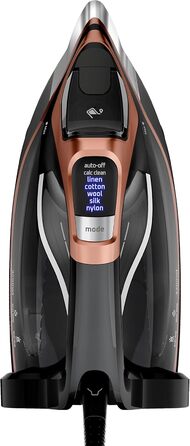 Rowenta DW9510 Steamforce Pro Steam Iron | 3200 Watts | Pump System | 75 g/min continuous steam output | 300 g/min steam boost | 2 steam settings | 350 ml water tank | Black/Copper 300g/min steam boost - Rowenta's most powerful
