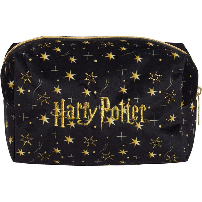 Косметичка Гаррі Поттер для жінок та дівчат, чорний велюр, сумочка для косметики та туалетних аксесуарів, подарунок, Deathly Hallows